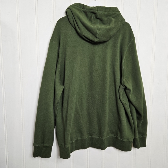 Roots Hoodie Mens Sixe XXL Green Organic Original Kanga Fleece Sweatshirt Canada - Picture 8 of 16